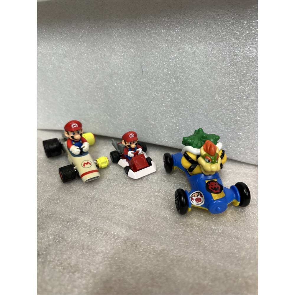 McDonald's Sealed Super Mario Bros Toys Lot of Three, MarioKart Bowser